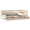 vidaXL Lit de jour avec tiroirs sans matelas 90x190 cm bois massif