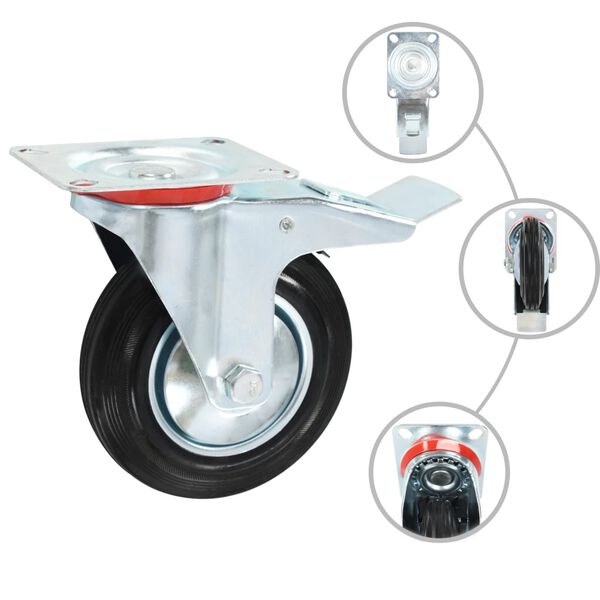 vidaXL 32 pcs Roulettes pivotantes 160 mm