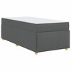 vidaXL Cadre de lit avec matelas Gris fonc&eacute; 90 x 200 cm tissu