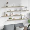 vidaXL &Eacute;tag&egrave;res murales 4 pcs ch&ecirc;ne sonoma 115x9x3 cm