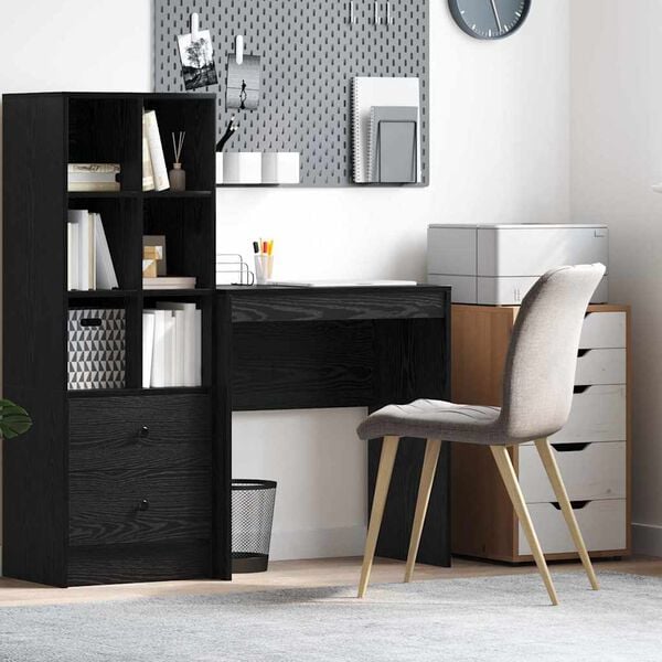 vidaXL Bureau Ch&ecirc;ne noir 70 x 40 x 76 cm