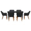 vidaXL Ensemble de salle &agrave; manger pour jardin 7 pcs Noir polyrotin