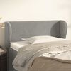 vidaXL T&ecirc;te de lit avec oreilles Gris clair 103x23x78/88 cm Velours