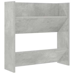vidaXL Armoire &agrave; chaussures murale Gris b&eacute;ton 60x18x60 cm Agglom&eacute;r&eacute;