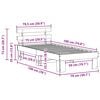 vidaXL Cadre de lit avec t&ecirc;te de lit Blanc 75 x 190 cm Pin massif