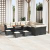 vidaXL Ensemble de canap&eacute; de jardin 14 pcs Noir et Cr&egrave;me polyrotin