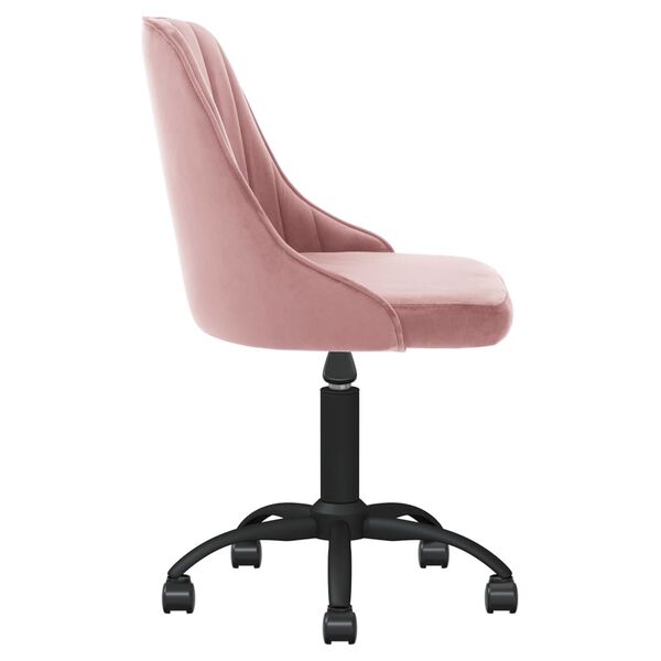 vidaXL Chaises pivotantes &agrave; manger lot de 2 rose velours