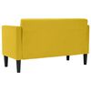 vidaXL Canap&eacute; deux places Jaune 111 cm Velours