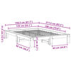 vidaXL Cadre de lit sans matelas 135x190 cm bois de pin massif