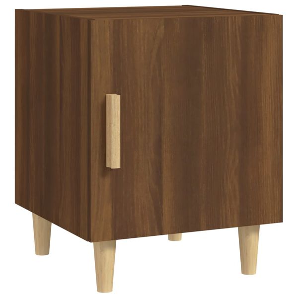 vidaXL Table de chevet Ch&ecirc;ne marron Bois d'ing&eacute;nierie