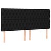 vidaXL T&ecirc;te de lit &agrave; LED Noir 180x7x118/128 cm Tissu