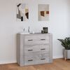 vidaXL Buffet Sonoma gris 80x33x70 cm Bois d'ing&eacute;nierie