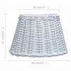 vidaXL Abat-jour Osier 38 x 23 cm Blanc