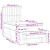 vidaXL Sommier &agrave; lattes de lit avec matelas Bleu fonc&eacute; 100x200 cm