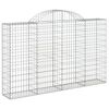 vidaXL Paniers à gabions arqués 6 pcs 200x30x120/140 cm Fer galvanisé