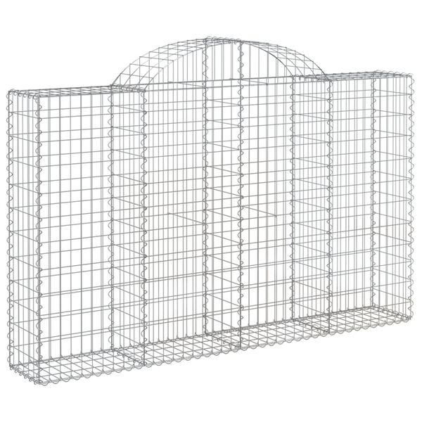 vidaXL Paniers à gabions arqués 6 pcs 200x30x120/140 cm Fer galvanisé