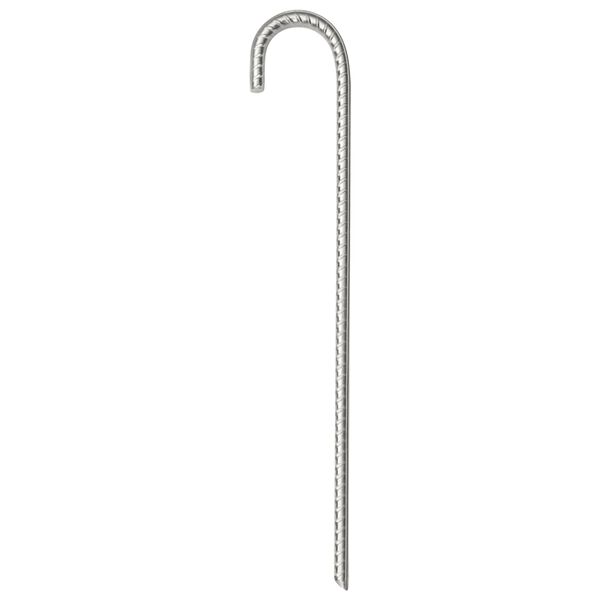 vidaXL Piquets de tente 12 pcs 37 cm &Oslash;10 mm acier galvanis&eacute;