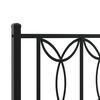 vidaXL T&ecirc;te de lit de remplacement m&eacute;tal noir 120 cm
