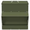 vidaXL Mangeoire pour poules Vert olive 40,5 x 45 x 41 cm