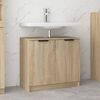 vidaXL Armoire salle de bain Ch&ecirc;ne sonoma 64,5x33,5x59 cm