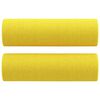 vidaXL Ensemble de canap&eacute;s 2 pcs avec coussins jaune clair tissu