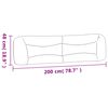 vidaXL Coussin de t&ecirc;te de lit Hvar blanc 200 cm similicuir