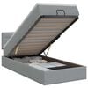 vidaXL Lit ottoman avec matelas Gris clair 80 x 200 cm Tissu