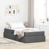 vidaXL Lit avec rangement et matelas Gris fonc&eacute; 90 x 190 cm Polyester