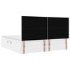 vidaXL Lit avec rangement et LED Blanc pur 200 x 200 cm Simili cuir