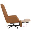 vidaXL Chaise de relaxation avec repose-pied Taupe Tissu microfibre