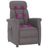 vidaXL Fauteuil de massage Gris Similicuir