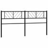vidaXL T&ecirc;te de lit de remplacement m&eacute;tal noir 200 cm