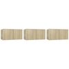 vidaXL Meubles TV suspendus 3 pcs Ch&ecirc;ne sonoma 60x30x30 cm