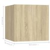 vidaXL Ensemble de meubles TV 4 pcs Ch&ecirc;ne sonoma Bois d'ing&eacute;nierie