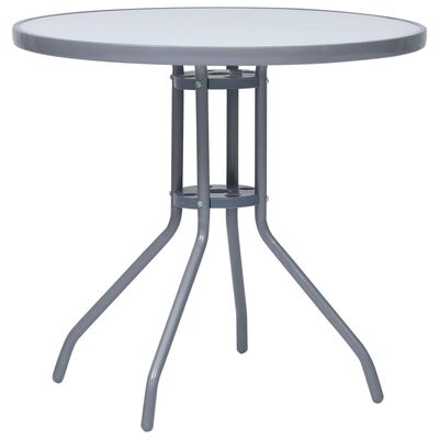 vidaXL Ensemble à dîner de jardin 5 pcs Aluminium et textilène Argenté