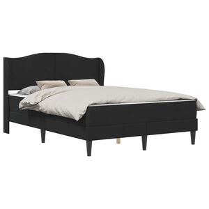 vidaXL Cadre de lit avec t&ecirc;te de lit Noir 160 x 200 cm Velours