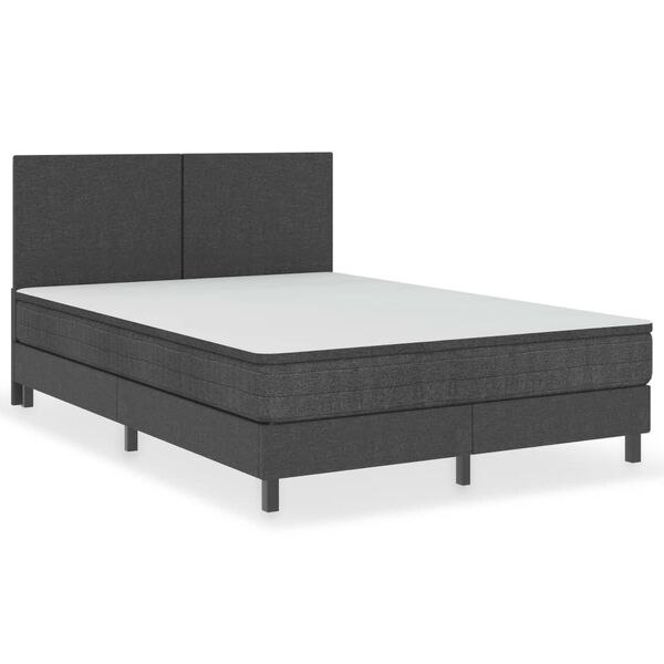 vidaXL Sommier &agrave; lattes de lit Gris fonc&eacute; Tissu 140x200 cm