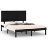 vidaXL Cadre de lit sans matelas noir 140x200 cm bois massif de pin