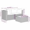 vidaXL Salon de jardin 3 pcs avec coussins marron r&eacute;sine tress&eacute;e
