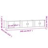 vidaXL Meubles TV muraux 3 pcs gris b&eacute;ton 80x34,5x40 cm