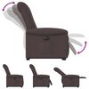 vidaXL Fauteuil inclinable électrique marron foncé tissu
