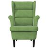 vidaXL Fauteuil vert clair velours
