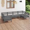 vidaXL Salon de jardin 6 pcs Gris Bois de pin massif