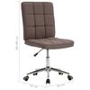 vidaXL Chaise de salle &agrave; manger Taupe Tissu