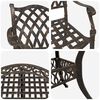 vidaXL Ensemble de salle &agrave; manger pour jardin 7 pcs Bronze