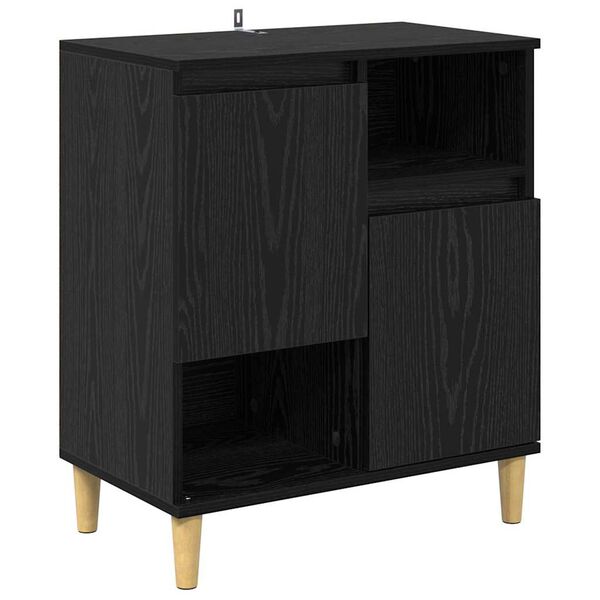 vidaXL Buffets 3 pcs Ch&ecirc;ne noir 60 x 35 x 70 cm Bois d'ing&eacute;nierie