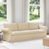 vidaXL Canap&eacute; Cr&egrave;me Dimensions globales: 245 x 82 x 80 cm (l x P x H)