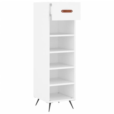 vidaXL Armoire à chaussures blanc 30x35x105 cm bois d'ingénierie