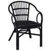 vidaXL Chaise empilable Noir 58 x 60 x 81 cm Rotin