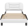 vidaXL Cadre de lit sans matelas Hvar blanc et noir 80x200 cm similicuir